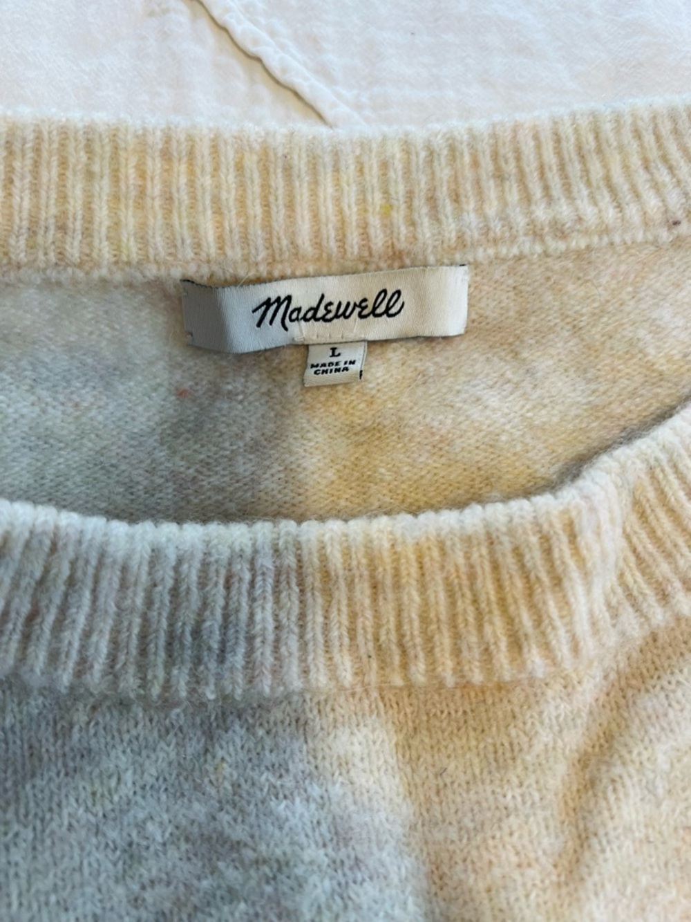 Madewell Cream Crewneck Sweater with Heart Motif - Picture 8 of 11